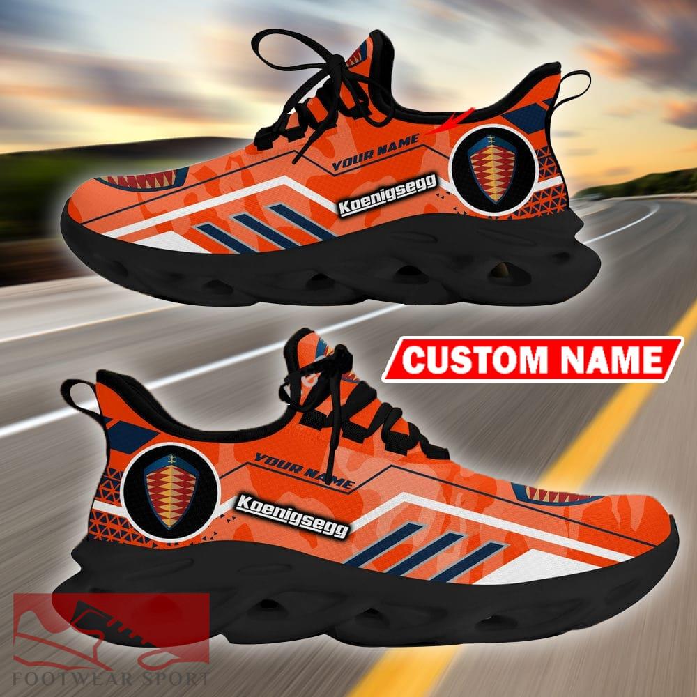 Custom Name Koenigsegg Logo Camo Orange Max Soul Sneakers Racing Car And Motorcycle Chunky Sneakers - Koenigsegg Logo Racing Car Tractor Farmer Max Soul Shoes Personalized Photo 9