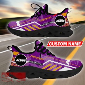 Custom Name KTM Logo Camo Purple Max Soul Sneakers Racing Car And Motorcycle Chunky Sneakers - KTM Logo Racing Car Tractor Farmer Max Soul Shoes Personalized Photo 6