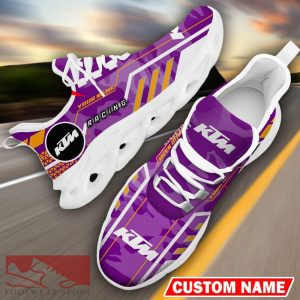 Custom Name KTM Logo Camo Purple Max Soul Sneakers Racing Car And Motorcycle Chunky Sneakers - KTM Logo Racing Car Tractor Farmer Max Soul Shoes Personalized Photo 16