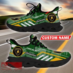 Custom Name Lamborghini Logo Camo Green Max Soul Sneakers Racing Car And Motorcycle Chunky Sneakers - Lamborghini Logo Racing Car Tractor Farmer Max Soul Shoes Personalized Photo 7