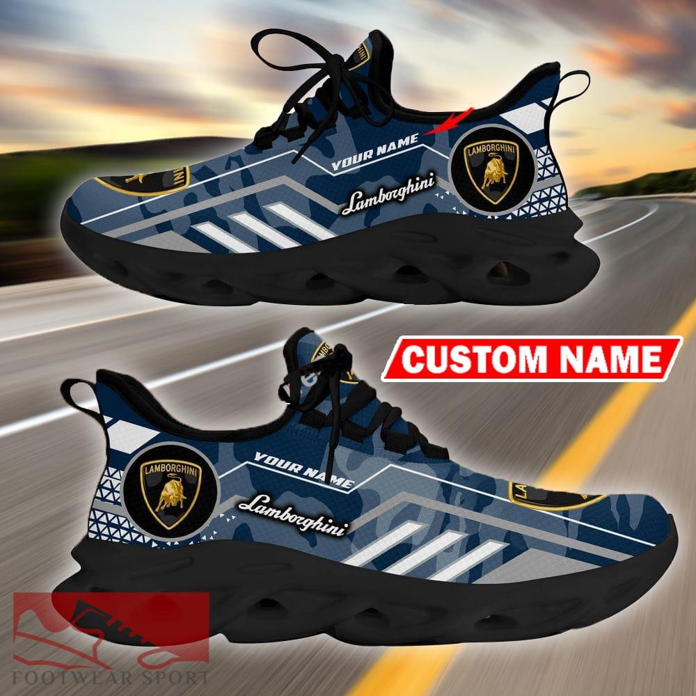 Custom Name Lamborghini Logo Camo Navy Max Soul Sneakers Racing Car And Motorcycle Chunky Sneakers - Lamborghini Logo Racing Car Tractor Farmer Max Soul Shoes Personalized Photo 10