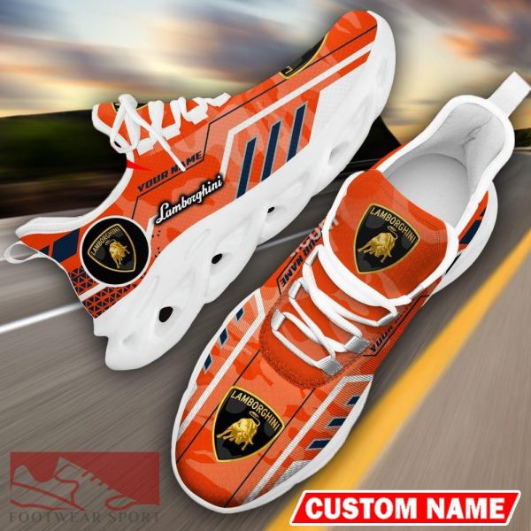 Custom Name Lamborghini Logo Camo Orange Max Soul Sneakers Racing Car And Motorcycle Chunky Sneakers - Lamborghini Logo Racing Car Tractor Farmer Max Soul Shoes Personalized Photo 19