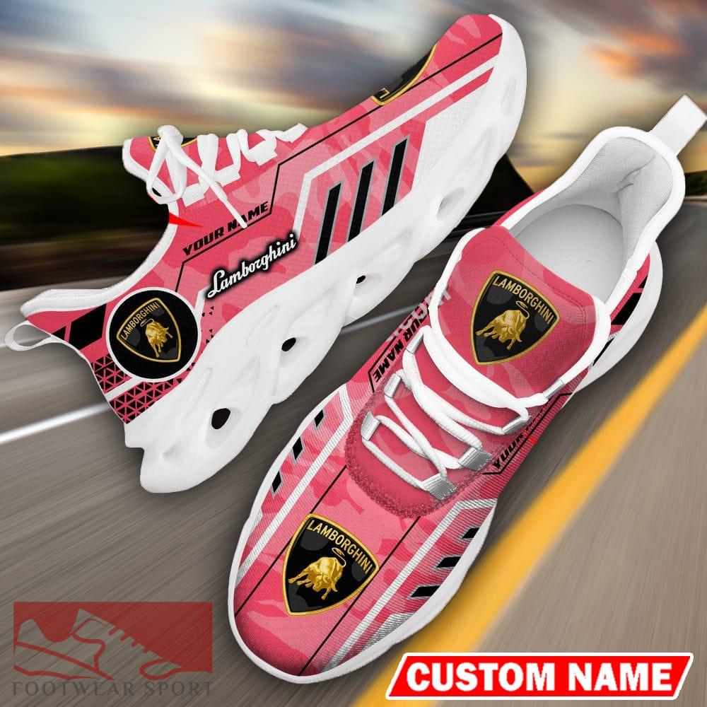 Custom Name Lamborghini Logo Camo Pink Max Soul Sneakers Racing Car And Motorcycle Chunky Sneakers - Lamborghini Logo Racing Car Tractor Farmer Max Soul Shoes Personalized Photo 15