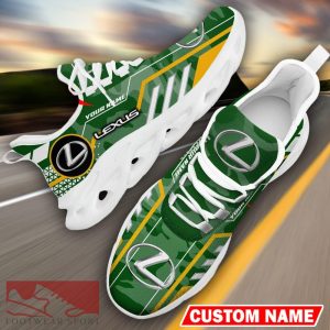 Custom Name Lexus Logo Camo Green Max Soul Sneakers Racing Car And Motorcycle Chunky Sneakers - Lexus Logo Racing Car Tractor Farmer Max Soul Shoes Personalized Photo 17