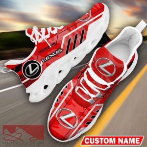 Custom Name Lexus Logo Camo Red Max Soul Sneakers Racing Car And Motorcycle Chunky Sneakers - Lexus Logo Racing Car Tractor Farmer Max Soul Shoes Personalized Photo 14