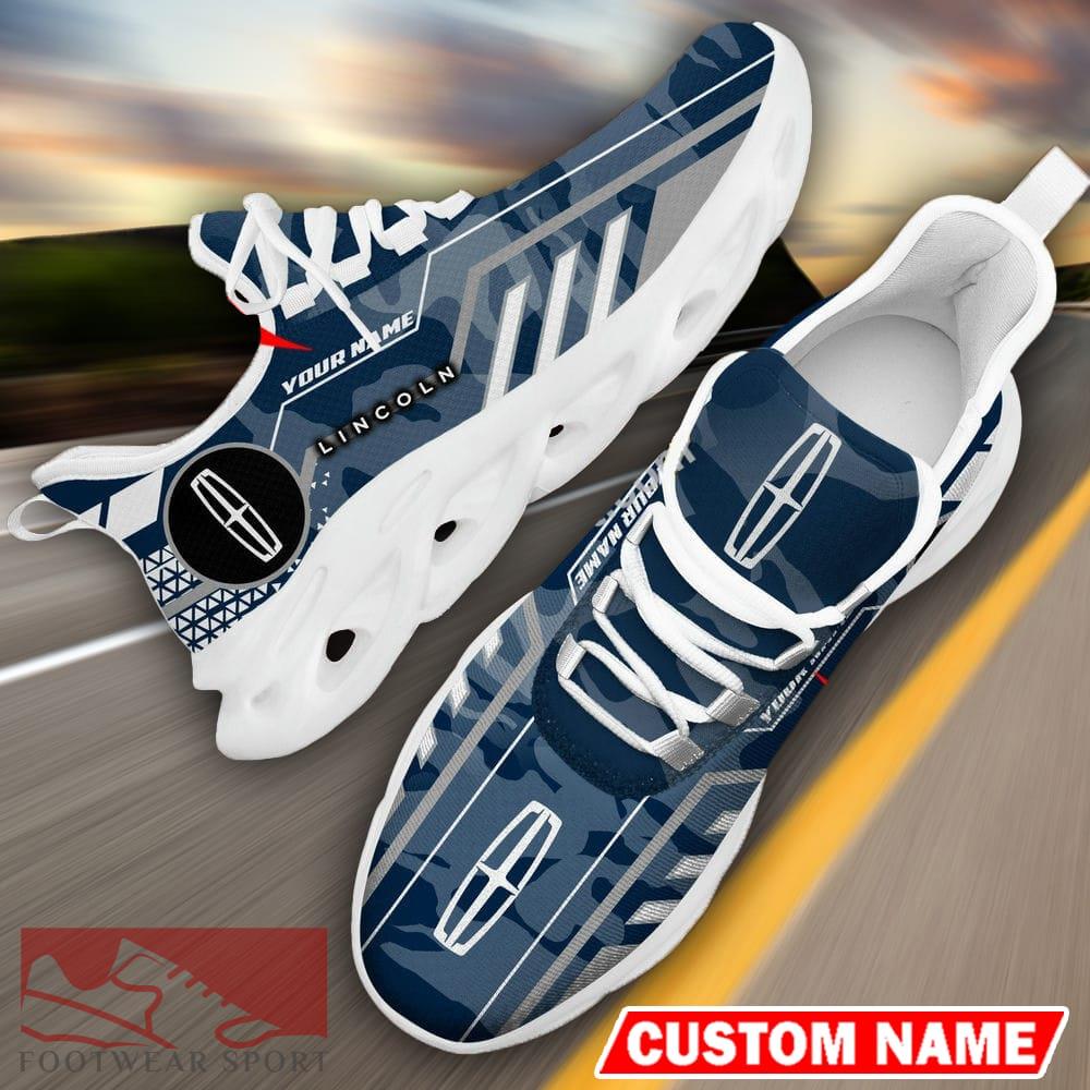 Custom Name Lincoln Logo Camo Navy Max Soul Sneakers Racing Car And Motorcycle Chunky Sneakers - Lincoln Logo Racing Car Tractor Farmer Max Soul Shoes Personalized Photo 20