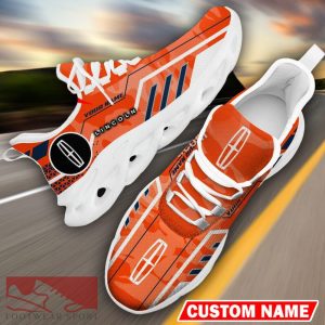 Custom Name Lincoln Logo Camo Orange Max Soul Sneakers Racing Car And Motorcycle Chunky Sneakers - Lincoln Logo Racing Car Tractor Farmer Max Soul Shoes Personalized Photo 19