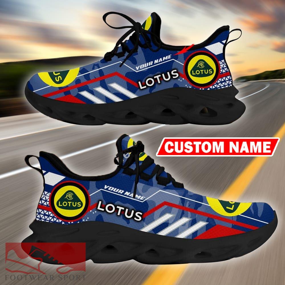 Custom Name Lotus Logo Camo Blue Max Soul Sneakers Racing Car And Motorcycle Chunky Sneakers - Lotus Logo Racing Car Tractor Farmer Max Soul Shoes Personalized Photo 8