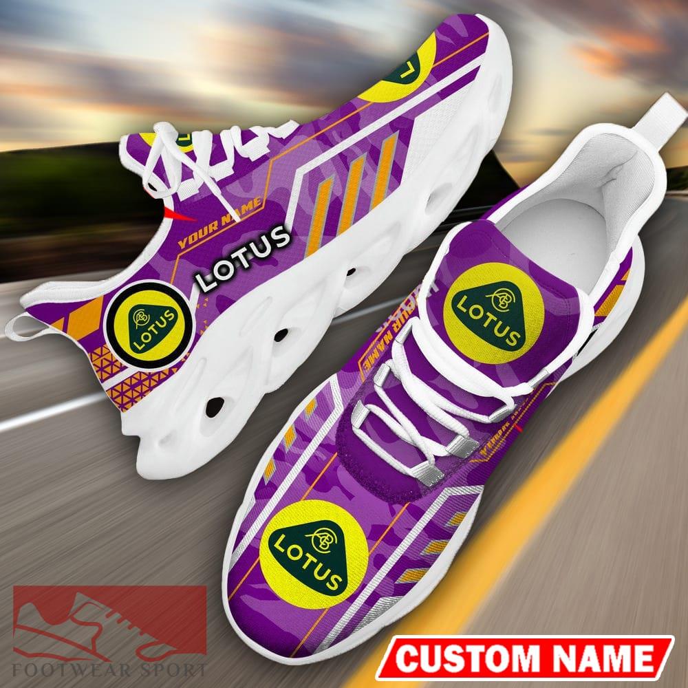 Custom Name Lotus Logo Camo Purple Max Soul Sneakers Racing Car And Motorcycle Chunky Sneakers - Lotus Logo Racing Car Tractor Farmer Max Soul Shoes Personalized Photo 16
