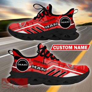 Custom Name Man Logo Camo Red Max Soul Sneakers Racing Car And Motorcycle Chunky Sneakers - Man Logo Racing Car Tractor Farmer Max Soul Shoes Personalized Photo 4