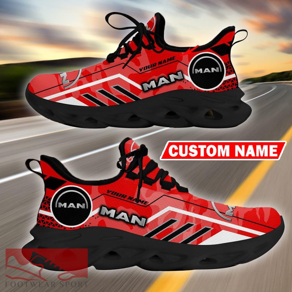 Custom Name Man Logo Camo Red Max Soul Sneakers Racing Car And Motorcycle Chunky Sneakers - Man Logo Racing Car Tractor Farmer Max Soul Shoes Personalized Photo 4