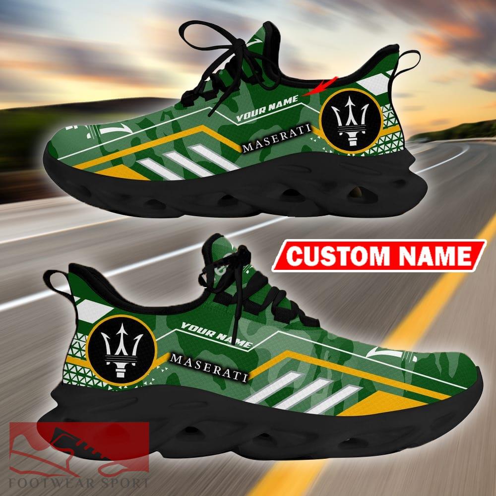 Custom Name Maserati Logo Camo Green Max Soul Sneakers Racing Car And Motorcycle Chunky Sneakers - Maserati Logo Racing Car Tractor Farmer Max Soul Shoes Personalized Photo 7