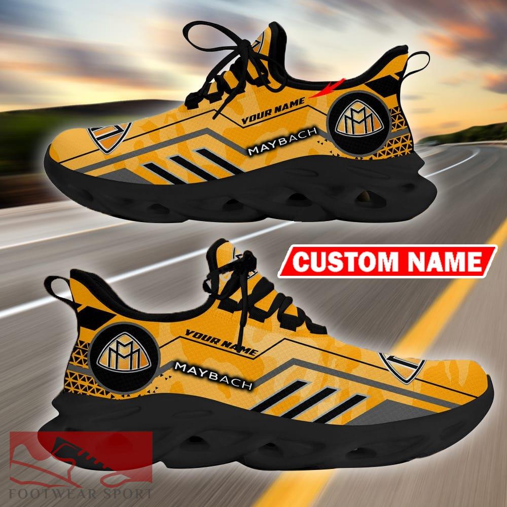 Custom Name Maybach Logo Camo Yellow Max Soul Sneakers Racing Car And Motorcycle Chunky Sneakers - Maybach Logo Racing Car Tractor Farmer Max Soul Shoes Personalized Photo 2