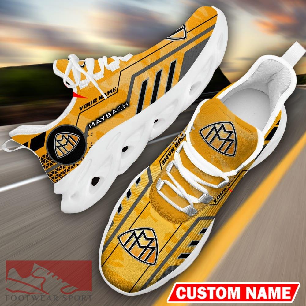 Custom Name Maybach Logo Camo Yellow Max Soul Sneakers Racing Car And Motorcycle Chunky Sneakers - Maybach Logo Racing Car Tractor Farmer Max Soul Shoes Personalized Photo 12