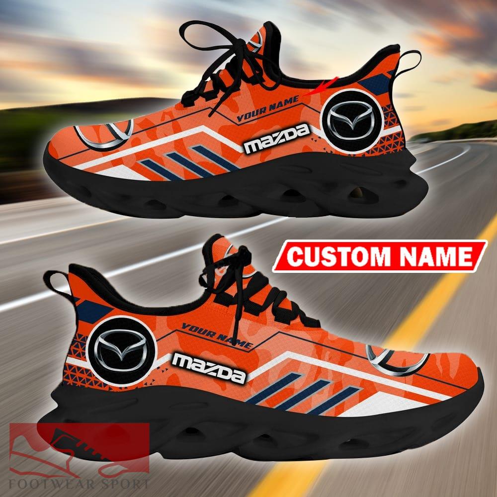 Custom Name Mazda Logo Camo Orange Max Soul Sneakers Racing Car And Motorcycle Chunky Sneakers - Mazda Logo Racing Car Tractor Farmer Max Soul Shoes Personalized Photo 9