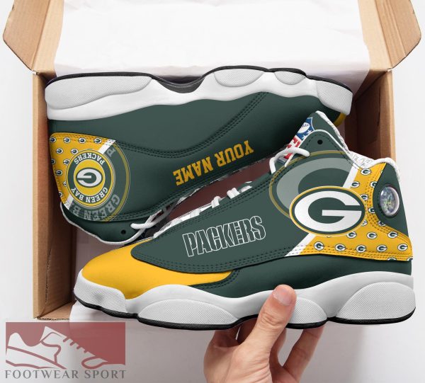 Green Bay Packers Custom Name Air Jordan 13 Sports Shoes For Fans Gift Men And Women - Green Bay Packers Custom Name Air Jordan 13 Sports Shoes_2