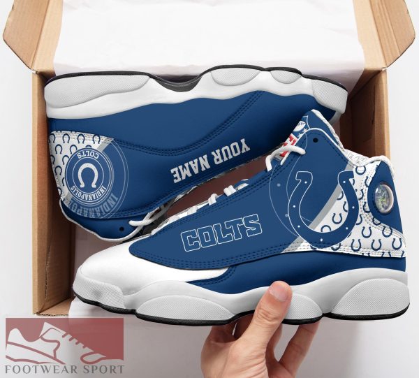 Indianapolis Colts Custom Name Air Jordan 13 Sports Shoes For Fans Gift Men And Women - Indianapolis Colts Custom Name Air Jordan 13 Sports Shoes_2