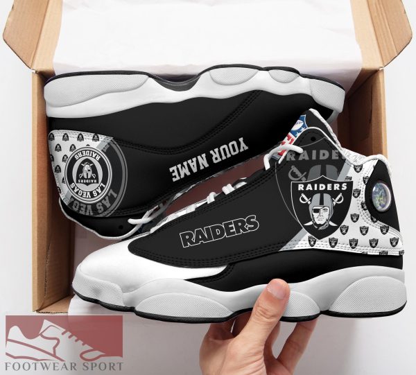 Las Vegas Raiders Custom Name Air Jordan 13 Sports Shoes For Fans Gift Men And Women - Las Vegas Raiders Custom Name Air Jordan 13 Sports Shoes_2