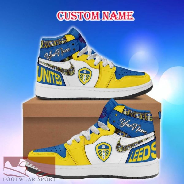 Leeds United Air Jordan HighTop Shoes Ideas Custom Name Gift Fans Hightop Sneakers - Leeds United Air Jordan HighTop Shoes Ideas Custom Name Gift Fans Hightop Sneakers