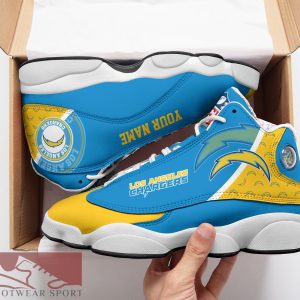 Los Angeles Chargers Custom Name Air Jordan 13 Sports Shoes For Fans Gift Men And Women - Los Angeles Chargers Custom Name Air Jordan 13 Sports Shoes_2