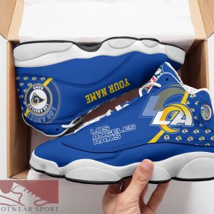 Los Angeles Rams Custom Name Air Jordan 13 Sports Shoes For Fans Gift Men And Women - Los Angeles Rams Custom Name Air Jordan 13 Sports Shoes_2