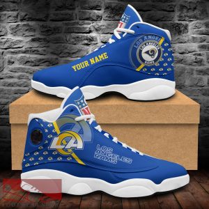 Los Angeles Rams Custom Name Air Jordan 13 Sports Shoes For Fans Gift Men And Women - Los Angeles Rams Custom Name Air Jordan 13 Sports Shoes_1