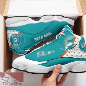 Miami Dolphins Custom Name Air Jordan 13 Sports Shoes For Fans Gift Men And Women - Miami Dolphins Custom Name Air Jordan 13 Sports Shoes_2