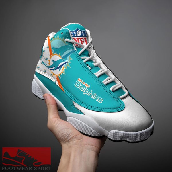 Miami Dolphins Custom Name Air Jordan 13 Sports Shoes For Fans Gift Men And Women - Miami Dolphins Custom Name Air Jordan 13 Sports Shoes_3