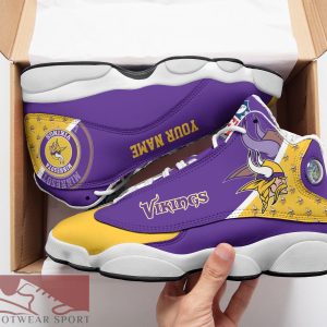 Minnesota Vikings Custom Name Air Jordan 13 Sports Shoes For Fans Gift Men And Women - Minnesota Vikings Custom Name Air Jordan 13 Sports Shoes_2