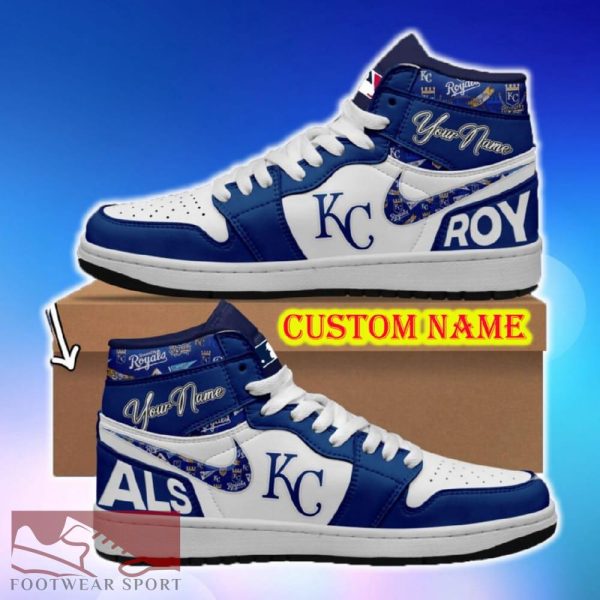 MLB Kansas City Royals Air Jordan HighTop Shoes Ideas Custom Name Gift Fans Hightop Sneakers - MLB Kansas City Royals Air Jordan HighTop Shoes Ideas Custom Name Gift Fans Hightop Sneakers