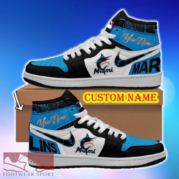 MLB Miami Marlins Air Jordan HighTop Shoes Ideas Custom Name Gift Fans Hightop Sneakers - MLB Miami Marlins Air Jordan HighTop Shoes Ideas Custom Name Gift Fans Hightop Sneakers