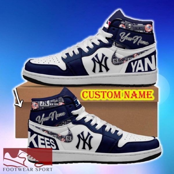 MLB New York Yankees Air Jordan HighTop Shoes Ideas Custom Name Gift Fans Hightop Sneakers - MLB New York Yankees Air Jordan HighTop Shoes Ideas Custom Name Gift Fans Hightop Sneakers