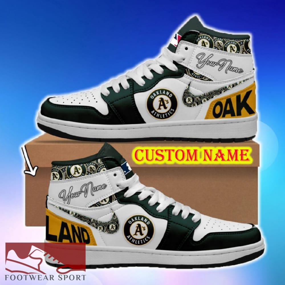 MLB Oakland Athletics Air Jordan HighTop Shoes Ideas Custom Name Gift Fans Hightop Sneakers - MLB Oakland Athletics Air Jordan HighTop Shoes Ideas Custom Name Gift Fans Hightop Sneakers