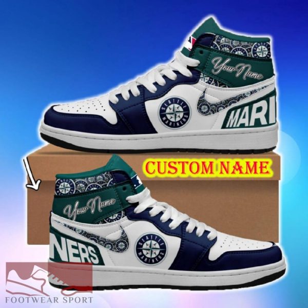 MLB Seattle Mariners Air Jordan HighTop Shoes Ideas Custom Name Gift Fans Hightop Sneakers - MLB Seattle Mariners Air Jordan HighTop Shoes Ideas Custom Name Gift Fans Hightop Sneakers