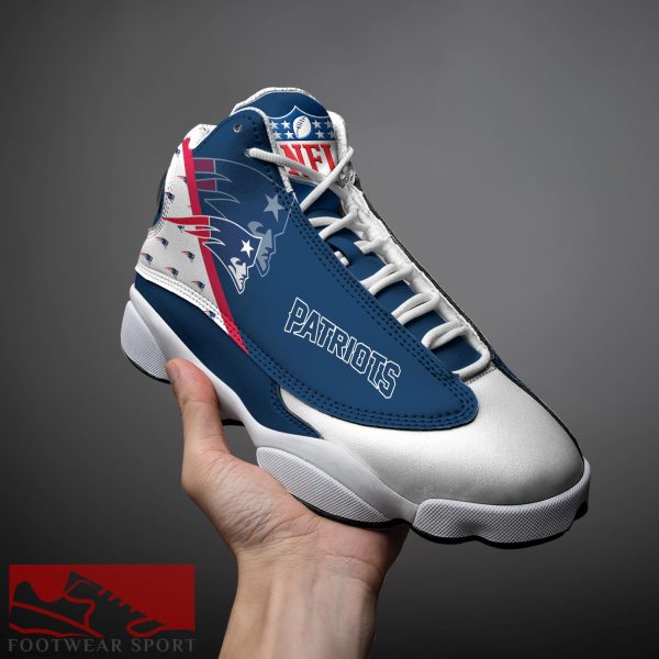 New England Patriots Custom Name Air Jordan 13 Sports Shoes For Fans Gift Men And Women - New England Patriots Custom Name Air Jordan 13 Sports Shoes_3