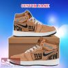 New York Giants Brown Air Jordan HighTop Shoes Ideas Custom Name Gift Fans Hightop Sneakers - New York Giants Brown Air Jordan HighTop Shoes Ideas Custom Name Gift Fans Hightop Sneakers