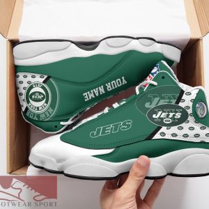 New York Jets Custom Name Air Jordan 13 Sports Shoes For Fans Gift Men And Women - New York Jets Custom Name Air Jordan 13 Sports Shoes_2