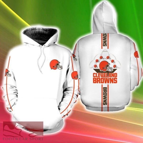 NFL Cleveland Browns Textile 3D Hoodie New Gift Fans Full Over Print For Men And Women - NFL Cleveland Browns Textile 3D Hoodie New Gift Fans Full Over Print For Men And Women