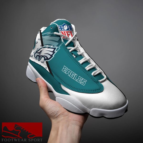 Philadelphia Eagles Custom Name Air Jordan 13 Sports Shoes For Fans Gift Men And Women - Philadelphia Eagles Custom Name Air Jordan 13 Sports Shoes_3