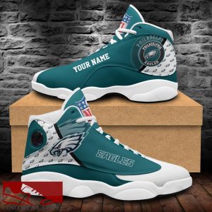 Philadelphia Eagles Custom Name Air Jordan 13 Sports Shoes For Fans Gift Men And Women - Philadelphia Eagles Custom Name Air Jordan 13 Sports Shoes_1