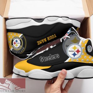 Pittsburgh Steelers Custom Name Air Jordan 13 Sports Shoes For Fans Gift Men And Women - Pittsburgh Steelers Custom Name Air Jordan 13 Sports Shoes_2