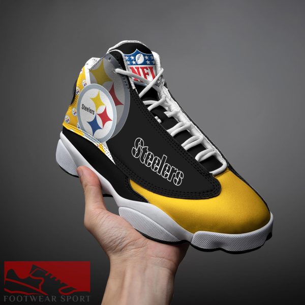 Pittsburgh Steelers Custom Name Air Jordan 13 Sports Shoes For Fans Gift Men And Women - Pittsburgh Steelers Custom Name Air Jordan 13 Sports Shoes_3