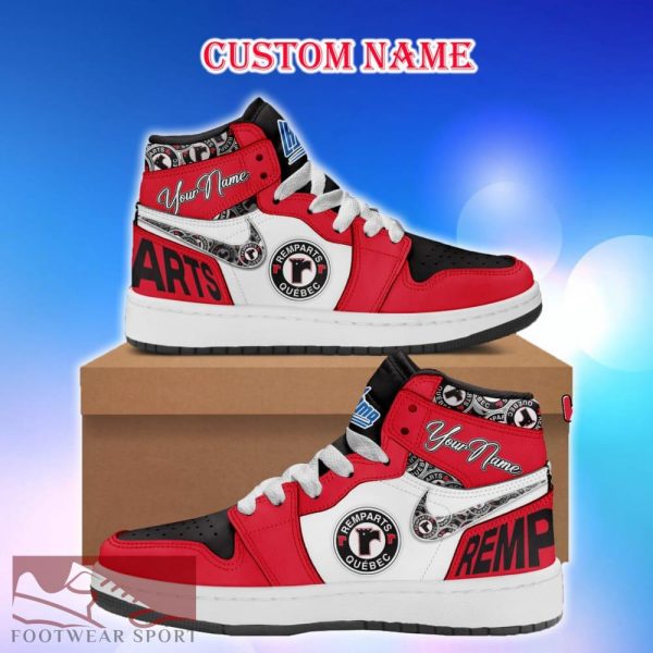 Quebec Remparts Air Jordan HighTop Shoes Ideas Custom Name Gift Fans Hightop Sneakers - Quebec Remparts Air Jordan HighTop Shoes Ideas Custom Name Gift Fans Hightop Sneakers