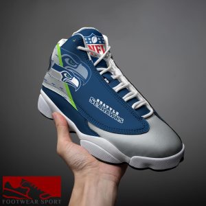 Seattle Seahawks Custom Name Air Jordan 13 Sports Shoes For Fans Gift Men And Women - Seattle Seahawks Custom Name Air Jordan 13 Sports Shoes_3