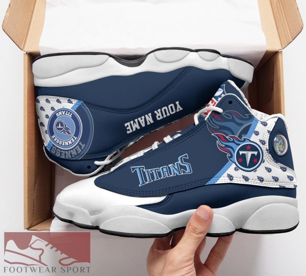 Tennessee Titans Custom Name Air Jordan 13 Sports Shoes For Fans Gift Men And Women - Tennessee Titans Custom Name Air Jordan 13 Sports Shoes_2