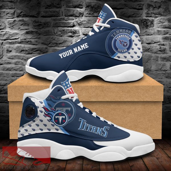 Tennessee Titans Custom Name Air Jordan 13 Sports Shoes For Fans Gift Men And Women - Tennessee Titans Custom Name Air Jordan 13 Sports Shoes_1