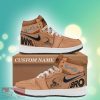 Custom Name Cleveland Browns Brown Air Jordan HighTop Shoes New Gift For Men And Women - Custom Name Cleveland Browns Brown Air Jordan HighTop Shoes New Gift For Men And Women