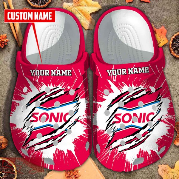 Sonic Drive-In Clogs Shoes Custom Name Logo Brands Gift Beach Summer - Sonic Drive-In Clogs Shoes Custom Name Logo Brands Gift Beach Summer