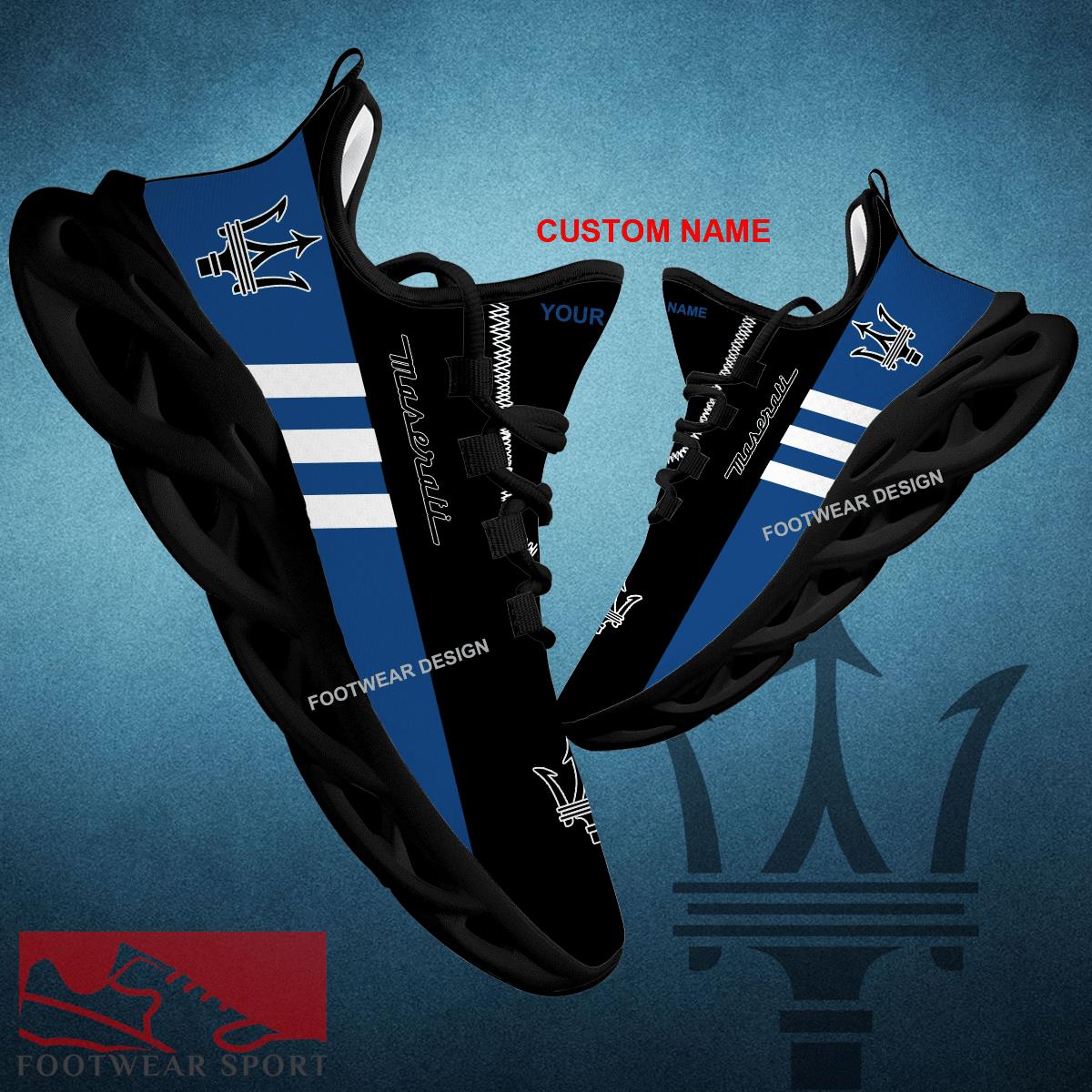 Car Racing Maserati Style Chunky Shoes New Design Gift Fans Max Soul Sneakers Personalized - Car Racing Maserati Logo New Style Chunky Shoes Photo 1