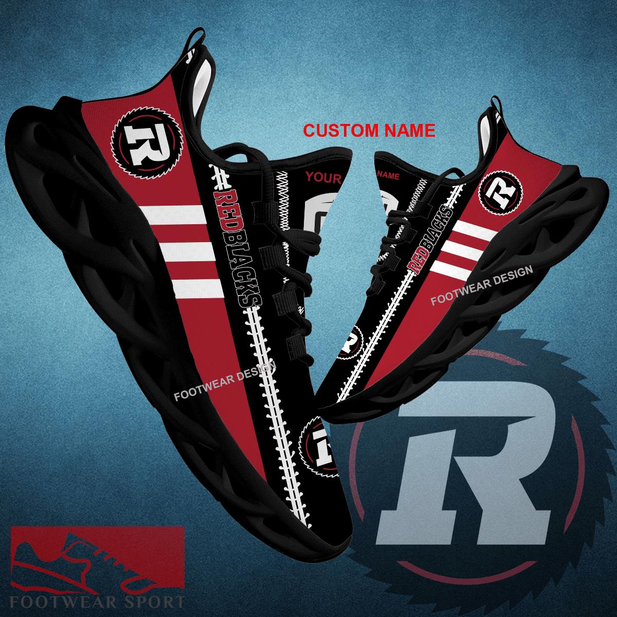 CFL Ottawa RedBlacks Chunky Shoes New Design Gift Fans Max Soul Sneakers Personalized - CFL Ottawa RedBlacks Logo New Chunky Shoes Photo 1